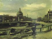 Vincent Van Gogh, View of Amsterdam from Central Station (nn04)